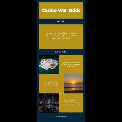 So sánh house edge cược Ante, Surrender và Tie Bet trong Casino War tại A088